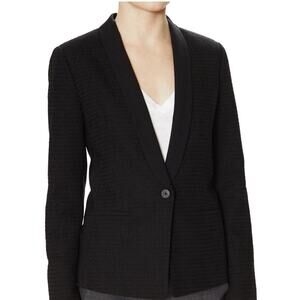 Vince Women's Shawl Lapel Textured Tuxedo One Button Blazer Jacket - Size 6